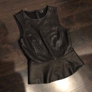 Theory Lamb Leather Top
